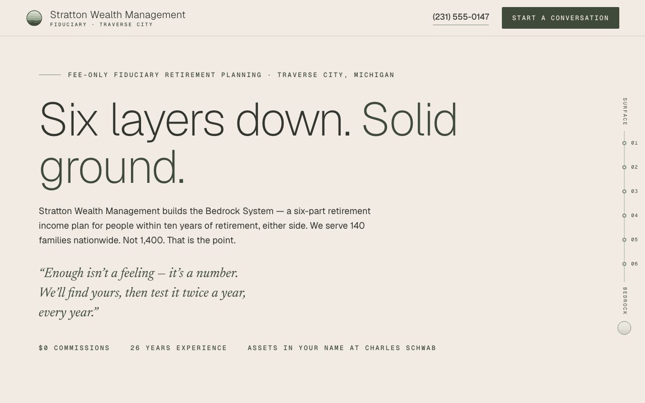 Stratton Wealth Management concept lander