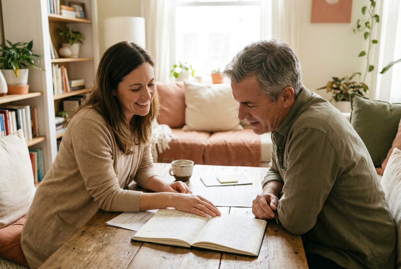 An advisor and client deep in a thoughtful conversation